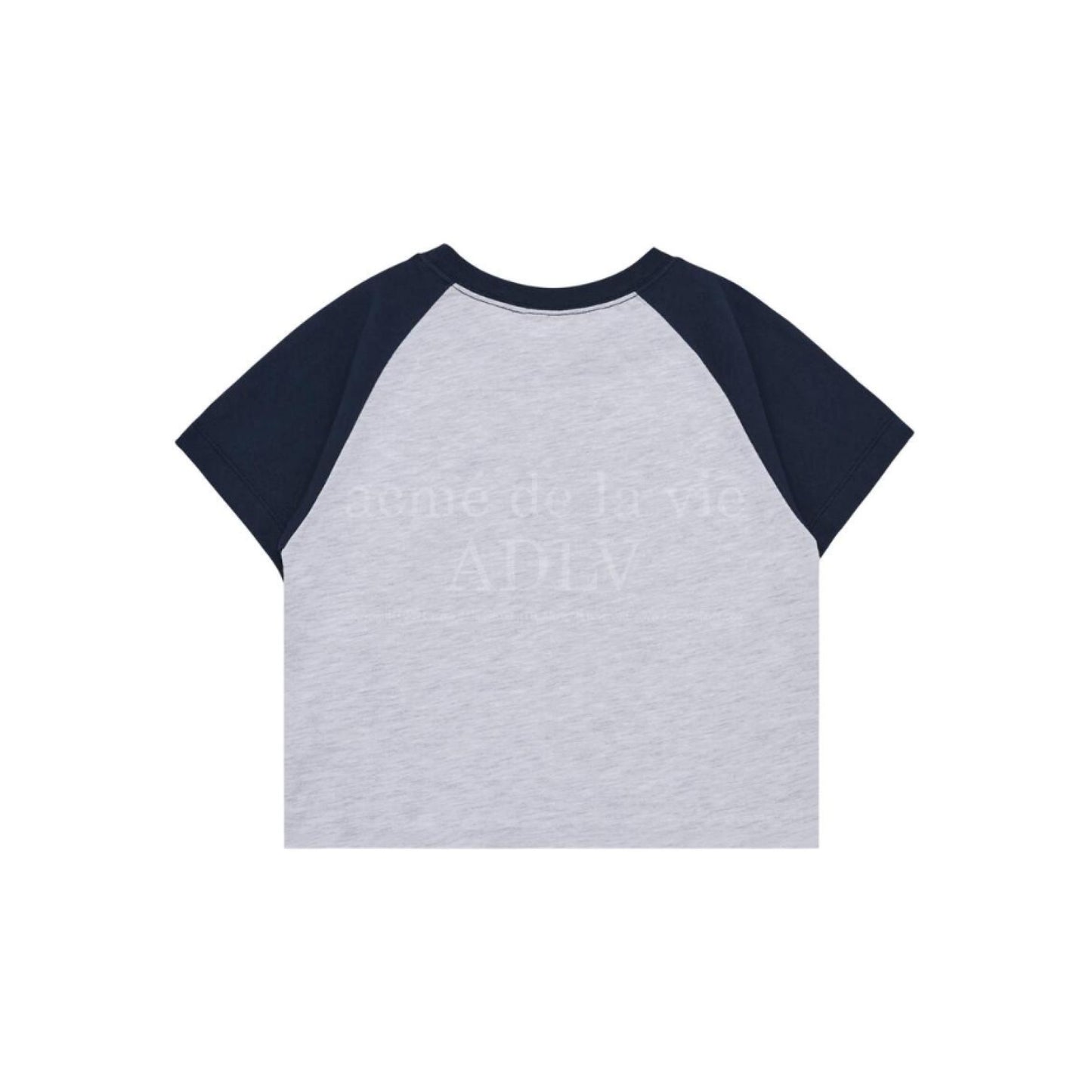 ADLV Twinkle Script Logo Crop SS T-Shirt 'Navy' (WMNS)