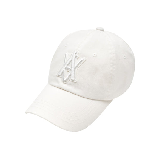ADLV A Logo Emblem Embossing Patch Ball Cap 'White'