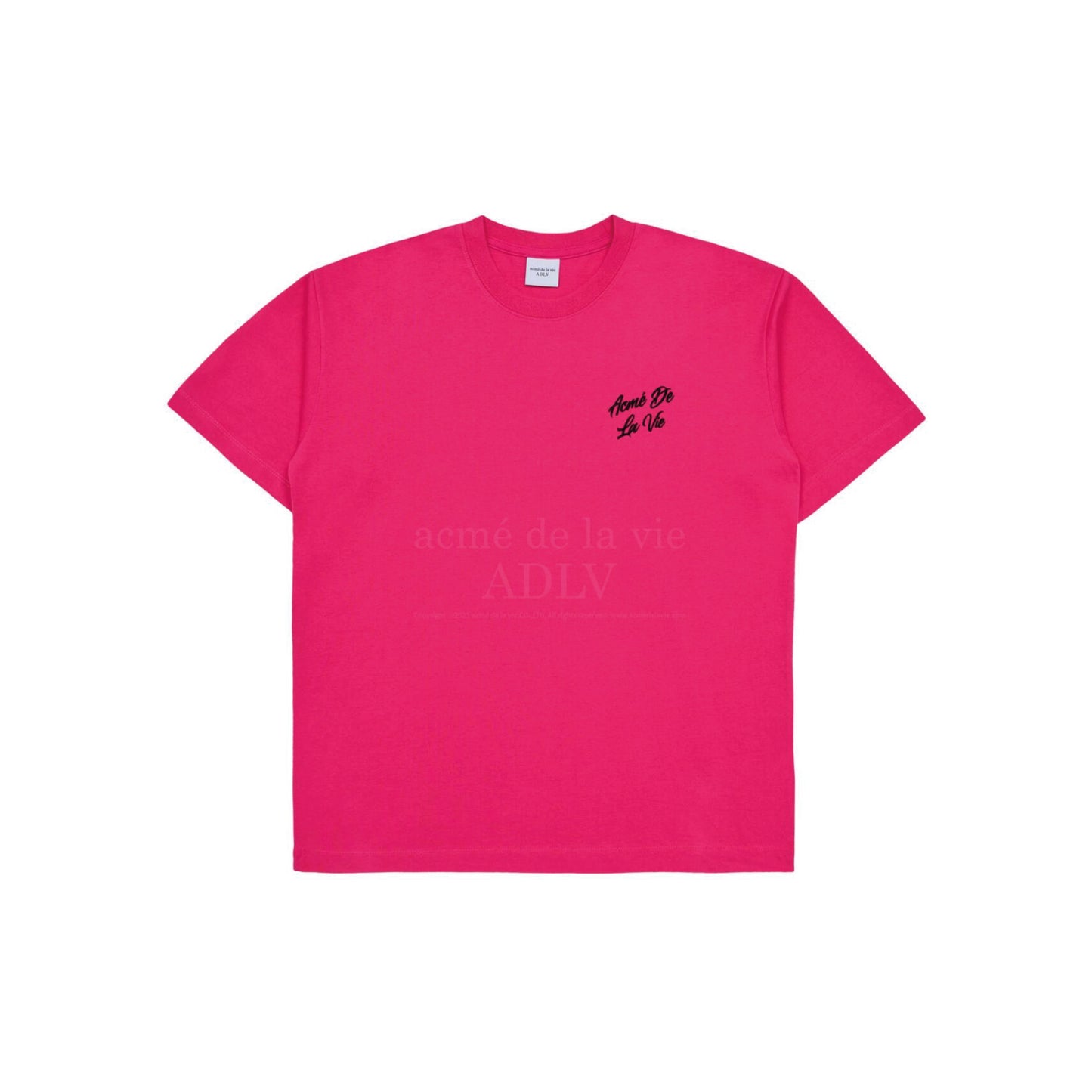 ADLV Script Logo Printing SS T-Shirt 'Pink'