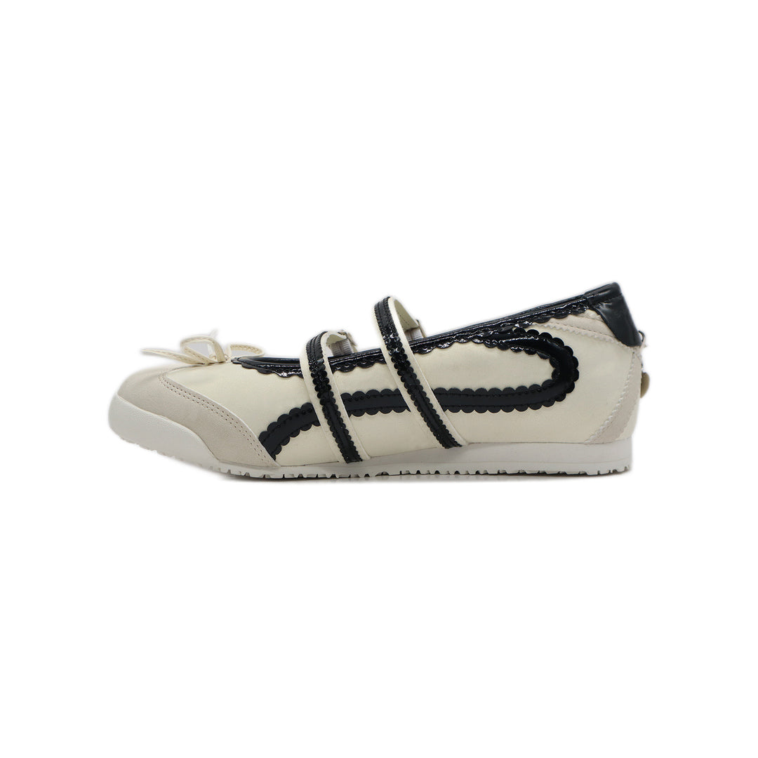 SneakSurf Mary Jane Cream White/Black - straight left-side profile with the toe pointing left