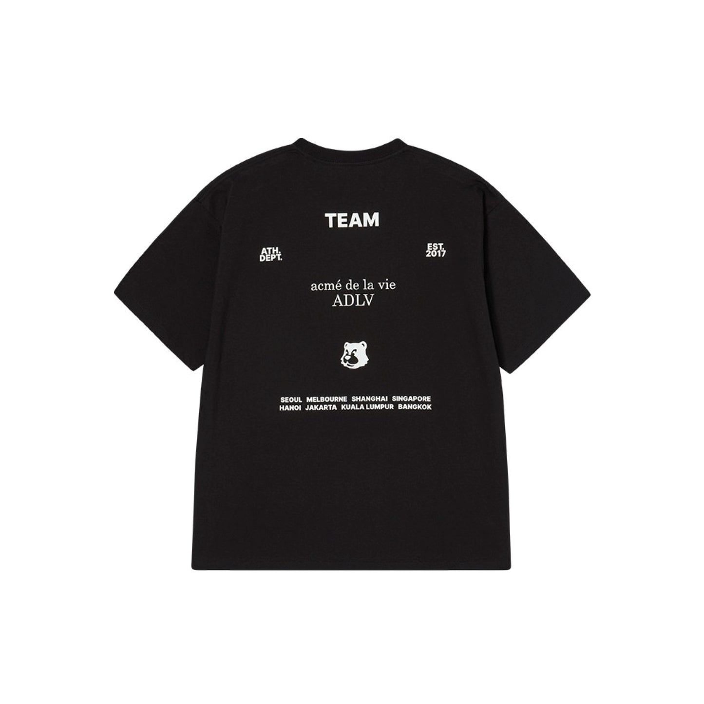 ADLV Team Acme De La Vie SS T-Shirt Black oversized graphic tee branded streetwear casual top