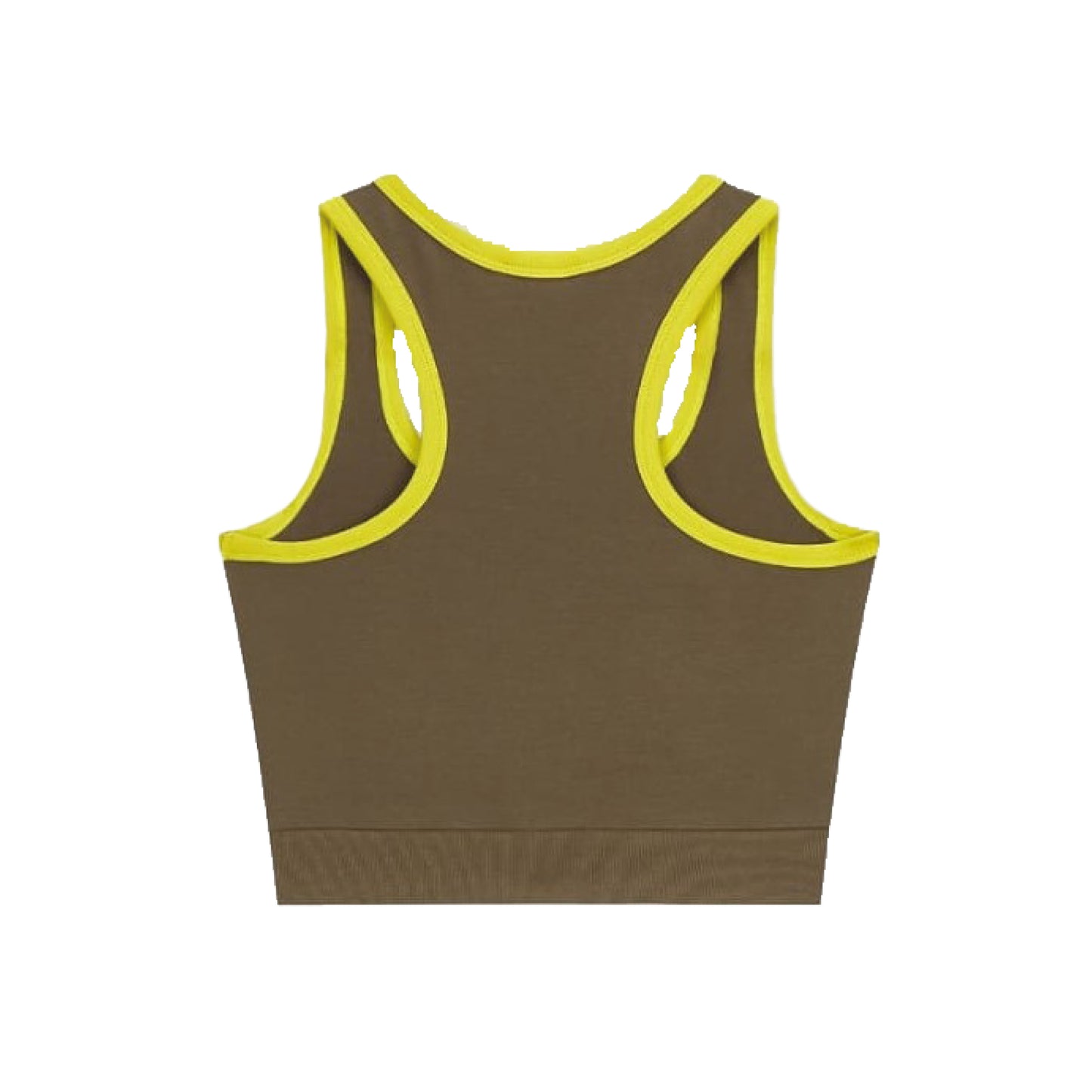 Boneless Contrast Lettering Slim-Fit Cropped Tank Top 'Brown' (WMNS)