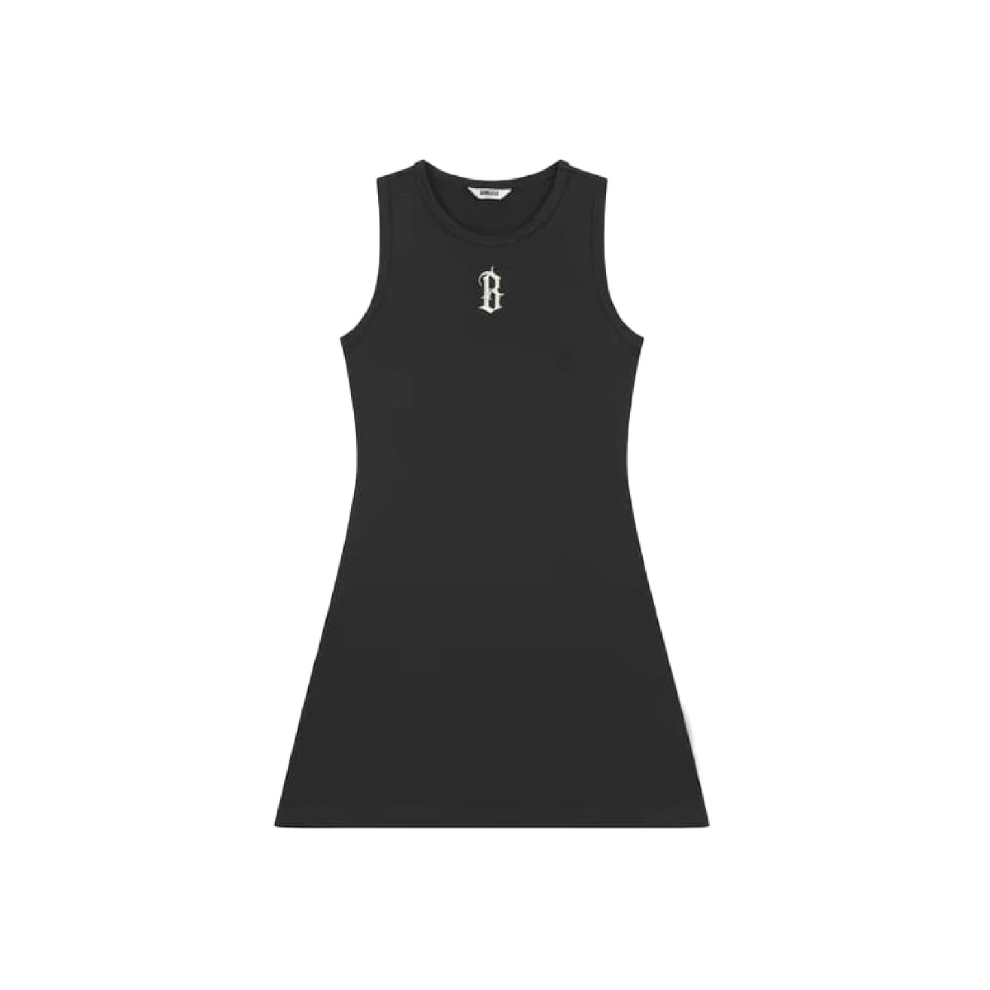 Boneless Slightly Stretch Slim-Fit Embroidered Mini Dress 'Black' (WMNS)