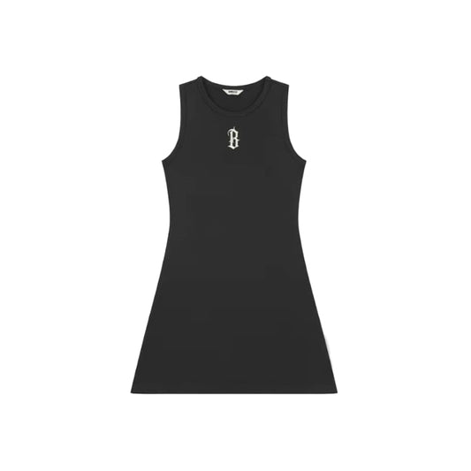 Boneless Slightly Stretch Slim-Fit Embroidered Mini Dress 'Black' (WMNS)